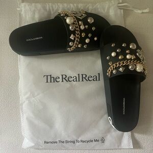 Dolce & Gabbana chunky charm slides